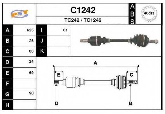 SNRA C1242 Приводний вал