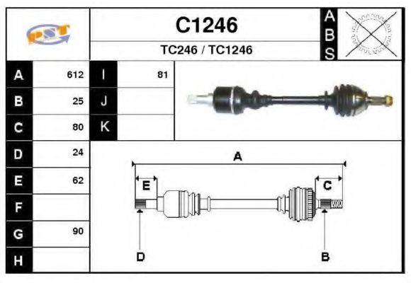 SNRA C1246 Приводний вал