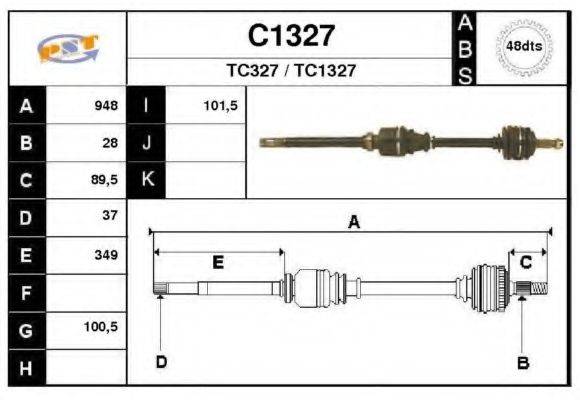 SNRA C1327 Приводний вал