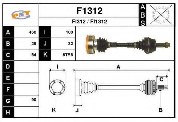 SNRA F1312 Приводний вал