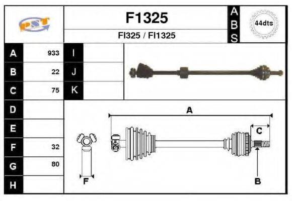 SNRA F1325 Приводний вал