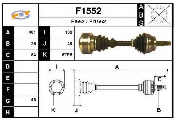 SNRA F1552 Приводний вал