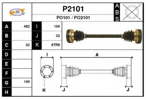 SNRA P2101 Приводний вал