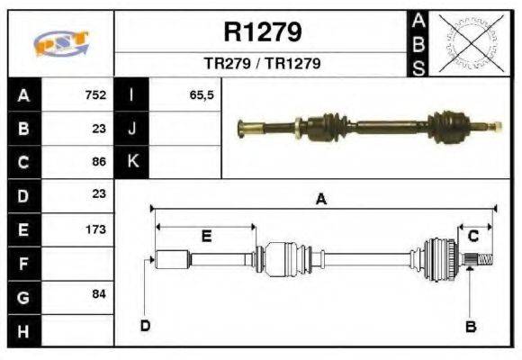 SNRA R1279 Приводний вал