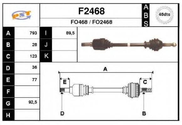 SNRA F2468 Приводний вал