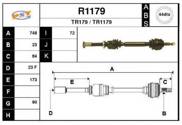 SNRA R1179 Приводний вал