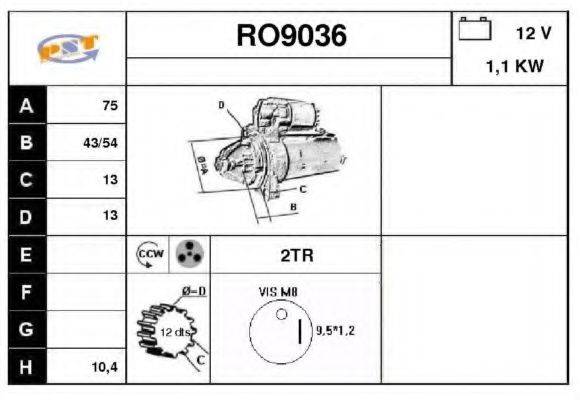 SNRA RO9036 Стартер