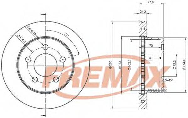 FREMAX BD5396 гальмівний диск