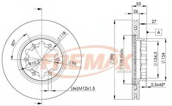 FREMAX BD6031 гальмівний диск