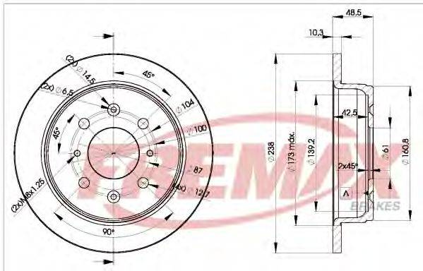 FREMAX BD1703 гальмівний диск