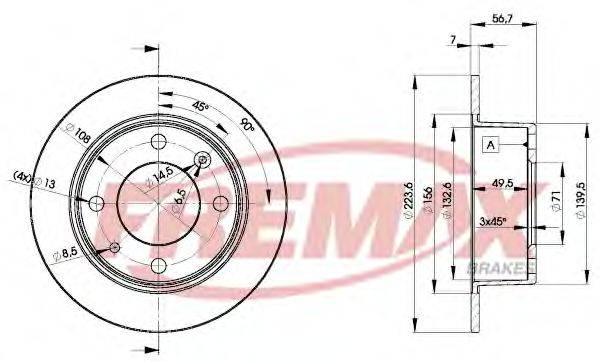 FREMAX BD2061 гальмівний диск