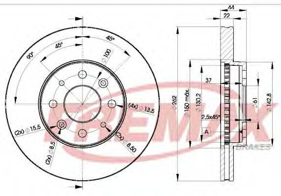 FREMAX BD2232 гальмівний диск