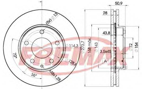 FREMAX BD2671 гальмівний диск