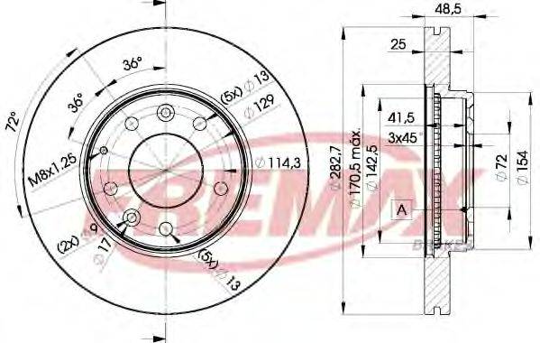 FREMAX BD3269 гальмівний диск