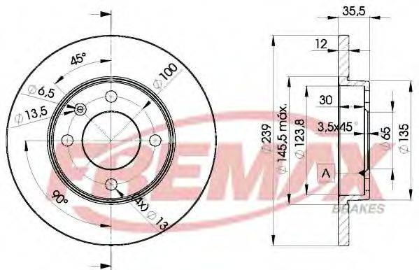 FREMAX BD3300 гальмівний диск