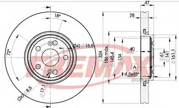 FREMAX BD7357 гальмівний диск