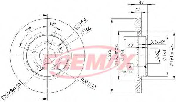 FREMAX BD4803 гальмівний диск