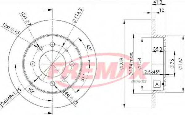 FREMAX BD5020 гальмівний диск