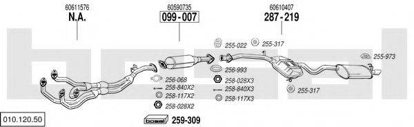 BOSAL 01012050 Система випуску ОГ