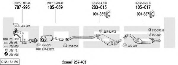 BOSAL 01216450 Система випуску ОГ