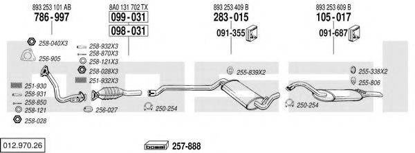 BOSAL 01297026 Система випуску ОГ