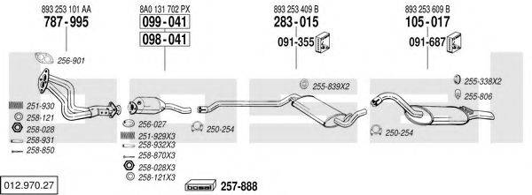 BOSAL 01297027 Система випуску ОГ