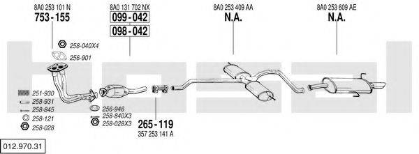 BOSAL 01297031 Система випуску ОГ