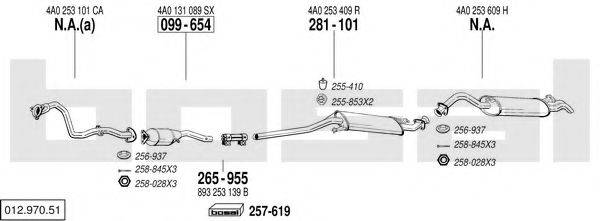 BOSAL 01297051 Система випуску ОГ