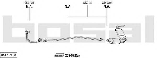BOSAL 01412900 Система випуску ОГ