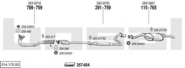 BOSAL 01417000 Система випуску ОГ