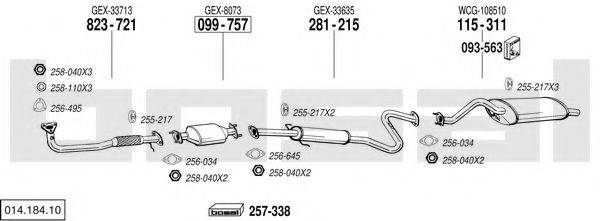 BOSAL 01418410 Система випуску ОГ