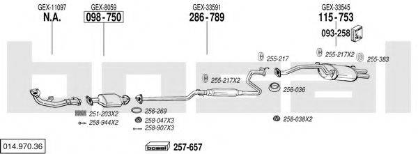 BOSAL 01497036 Система випуску ОГ