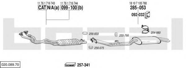 BOSAL 02008970 Система випуску ОГ