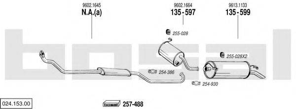 BOSAL 02415300 Система випуску ОГ