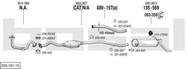 BOSAL 02416115 Система випуску ОГ