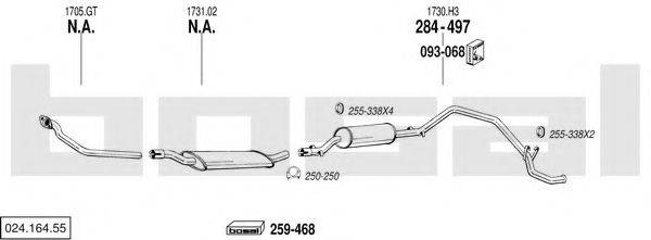 BOSAL 02416455 Система випуску ОГ