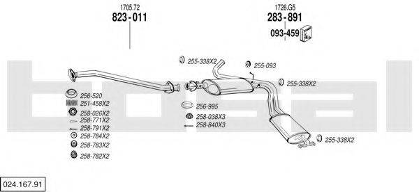 BOSAL 02416791 Система випуску ОГ