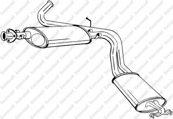 BOSAL 283939 Глушник вихлопних газів кінцевий