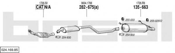 BOSAL 02416985 Система випуску ОГ