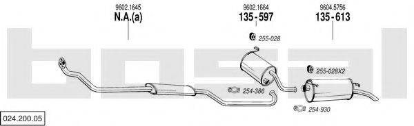 BOSAL 02420005 Система випуску ОГ