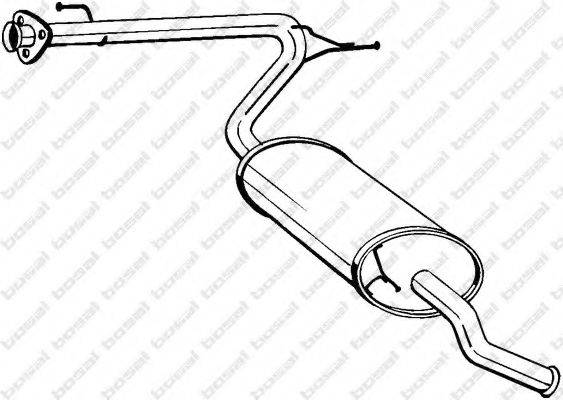 BOSAL 281093 Глушник вихлопних газів кінцевий