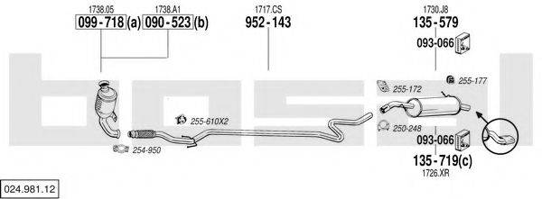 BOSAL 02498112 Система випуску ОГ