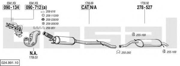 BOSAL 02499110 Система випуску ОГ