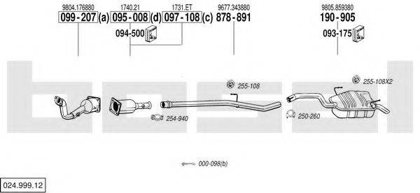 BOSAL 02499912 Система випуску ОГ