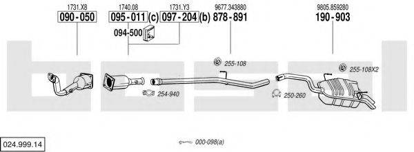 BOSAL 02499914 Система випуску ОГ