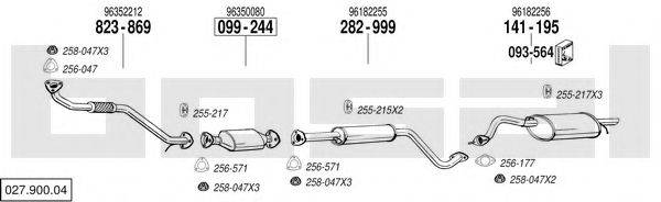 BOSAL 02790004 Система випуску ОГ