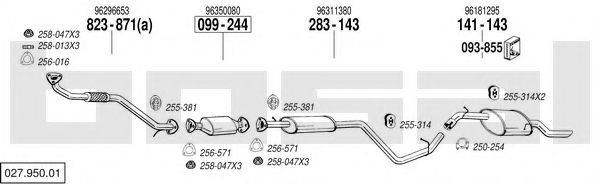 BOSAL 02795001 Система випуску ОГ