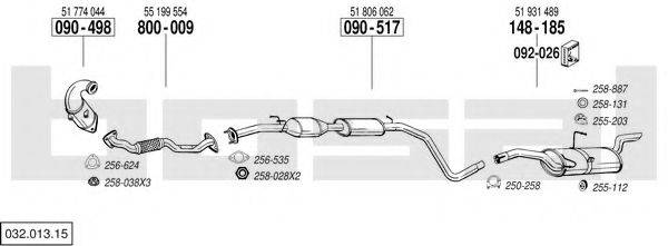 BOSAL 03201315 Система випуску ОГ