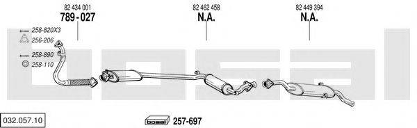 BOSAL 03205710 Система випуску ОГ