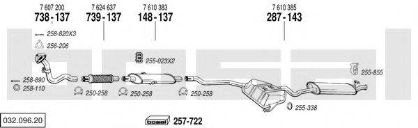 BOSAL 03209620 Система випуску ОГ